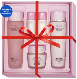 3W Clinic~Набор увлажняющих средств с цветочными экстрактами~Flower Effect Extra Moisturizing 3 Set