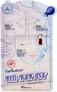 Elizavecca~Маска трехступенчатая антивозрастная~Anti-Aging EGF Aqua Mask Pack