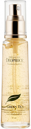 Deoproce~Восстанавливающая эссенция с золотом и экстрактом зелёного чая~Green Tea Vita Gold Essence