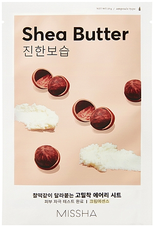 Missha~Питательная тканевая маска с маслом ши~Airy Fit Sheet Mask Sheabutter