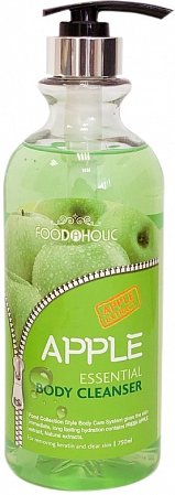 FoodaHolic~Гель для душа с экстрактом яблока~Apple Essential Body Cleanser