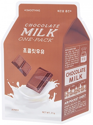 A'PIEU~Смягчающая тканевая маска с экстрактом какао и сливы ~Chocolate Milk One-Pack