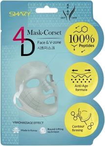 Shary~Маска-бандаж с пептидами для подтяжки и упругости контура лица~4D Mask-Corset